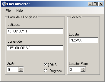 LocConverter screen